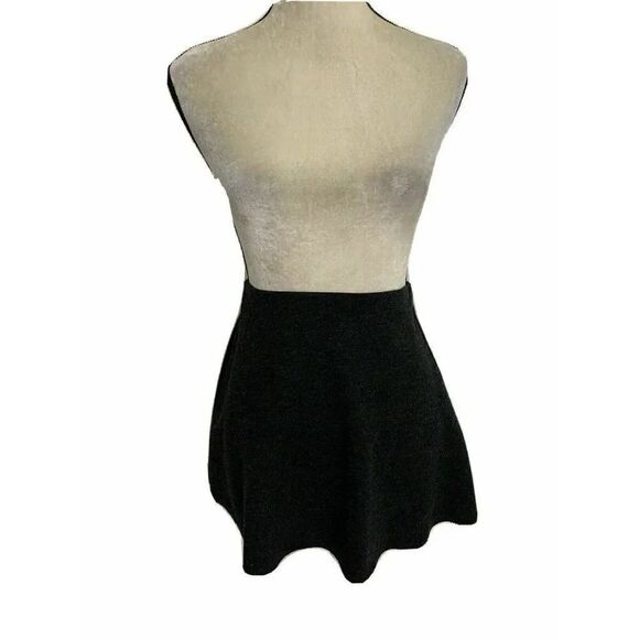 Zara Dresses & Skirts - Zara Womens Solid Charcoal Gray High Waist Fit Flare Mini Skirt Small